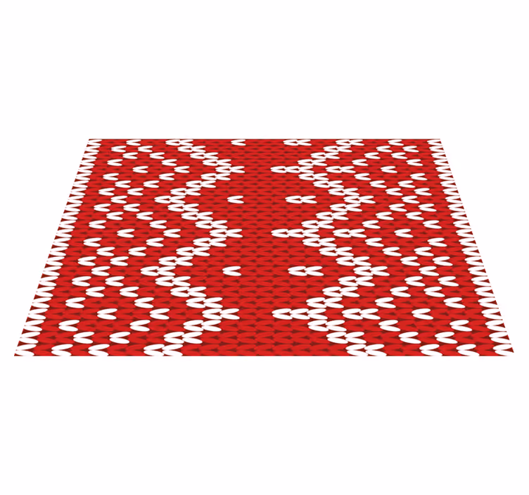 Doku efekti amerikan servis kırmızı geometrik desen - TenStickers