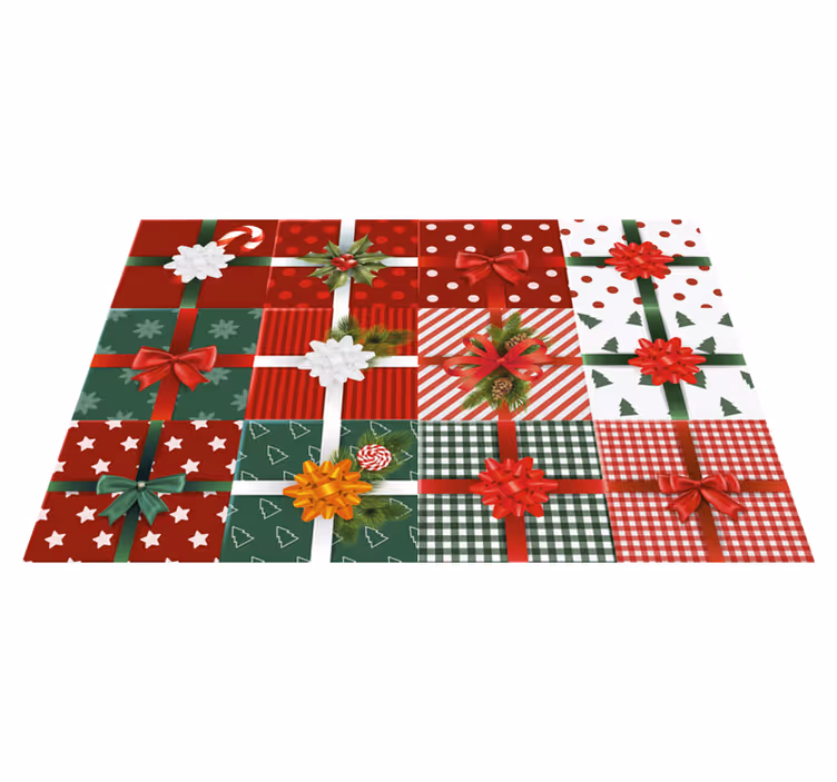 Hediye kutuları yılbaşı placemats paketi - TenStickers