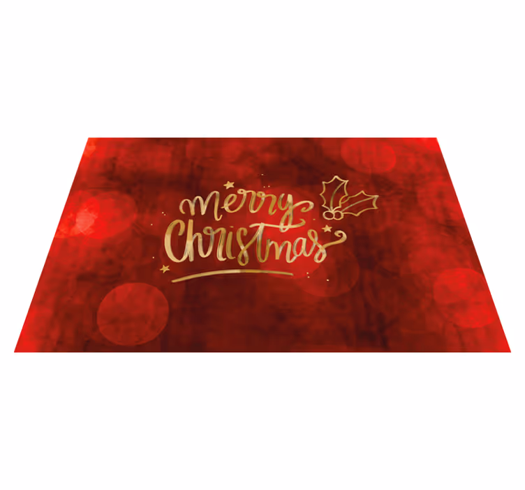 Kırmızı yılbaşı placemats içinde mutlu noeller - TenStickers