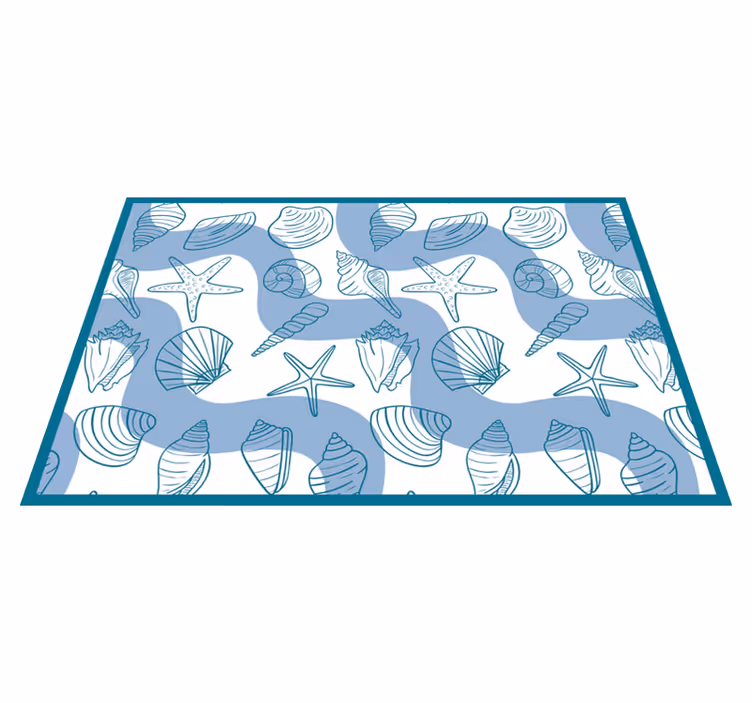 Deniz kabuğu desenleri deniz kabuğu placemats - TenStickers