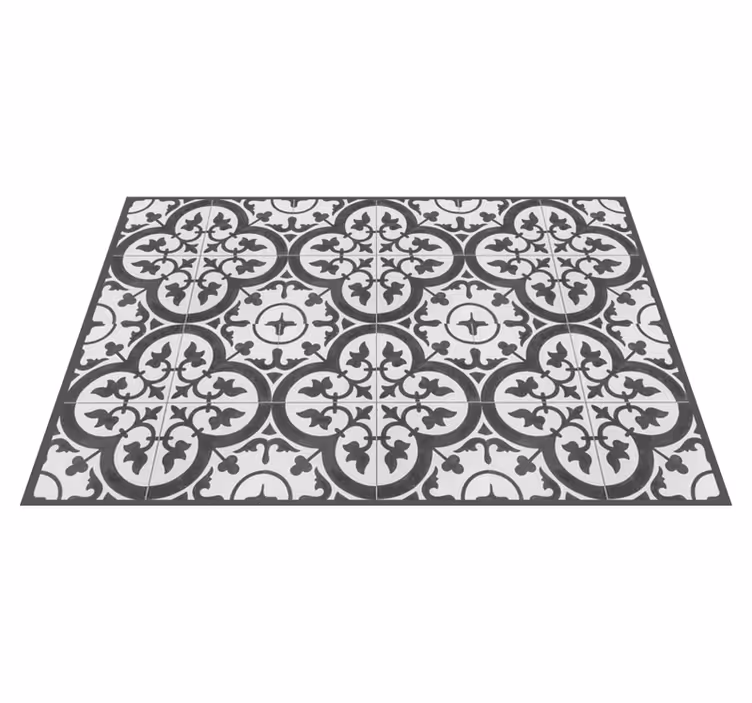 Gri çini deseni vinil placemats - TenStickers
