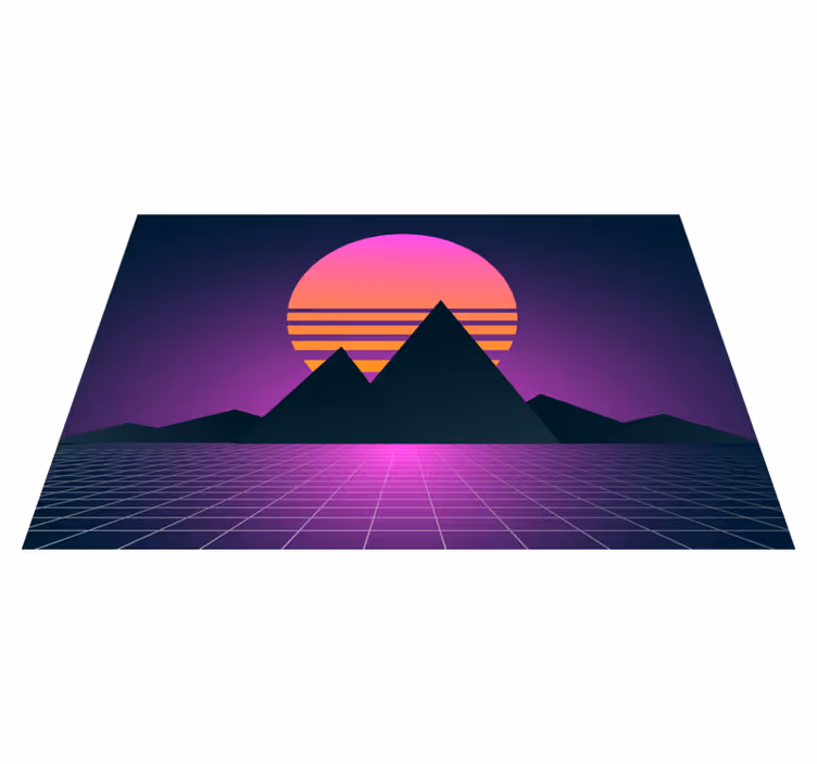 Vintage ve retro sun 70'lerin güneş servis altlıkları - TenStickers