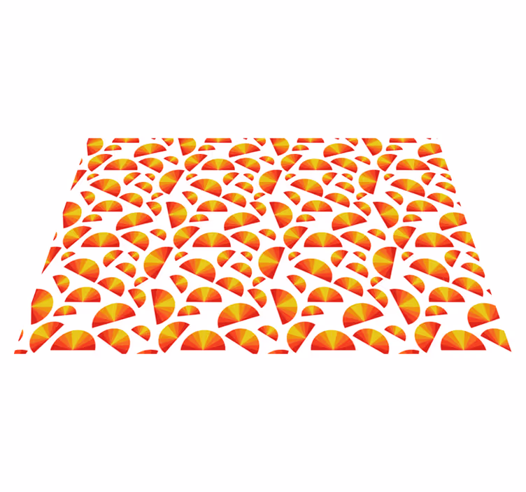 Vintage gün batımı deseni 70'in güneş placemats - TenStickers