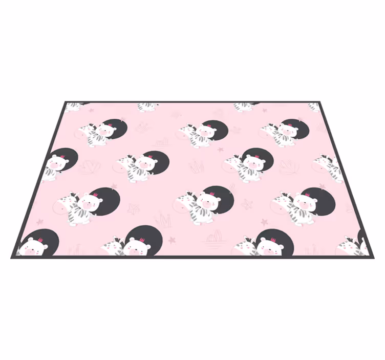 Sevimli bebek zebra ve ayı placemats - TenStickers