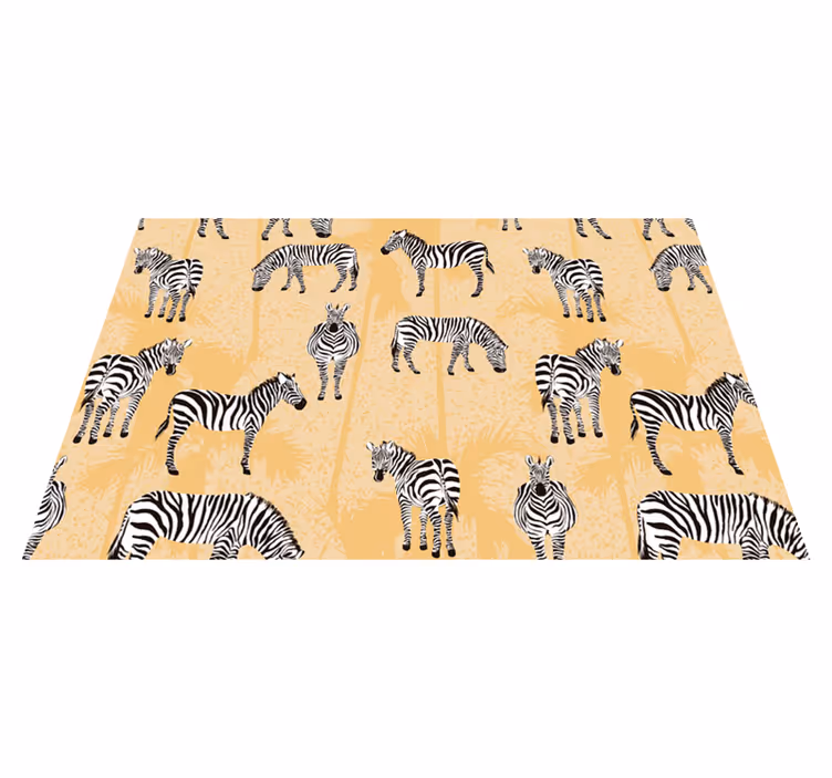 Afrika palmiyeleri ve zebra servis altlıkları - TenStickers