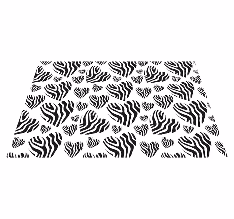 Hayvan baskı kalp zebra servis altlıkları - TenStickers