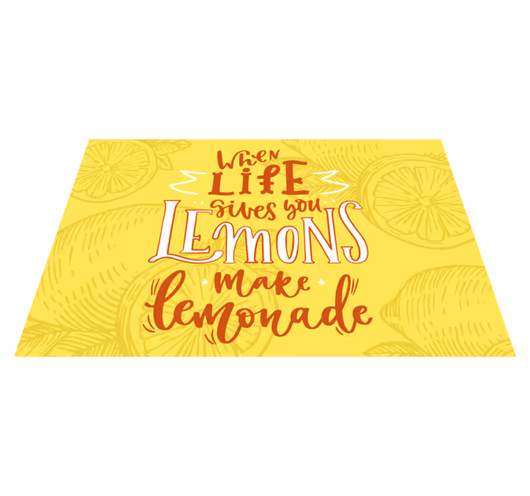 Metni amerikan servis - limonlar motivasyonel alıntı - TenStickers