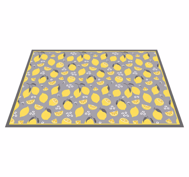 Mantel tropikal limon çerçeve narenciye placemats - TenStickers