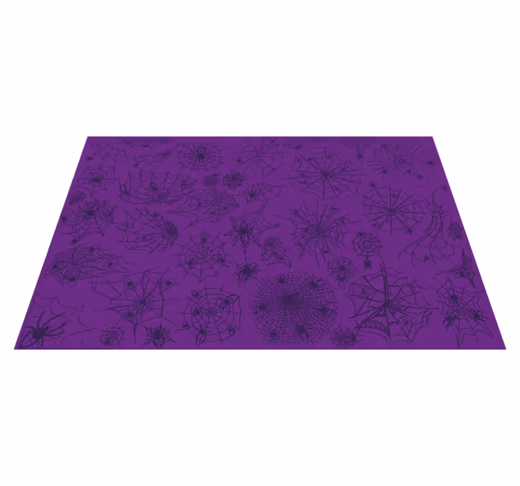 örümcek ve web cadılar bayramı placemats ile mor - TenStickers