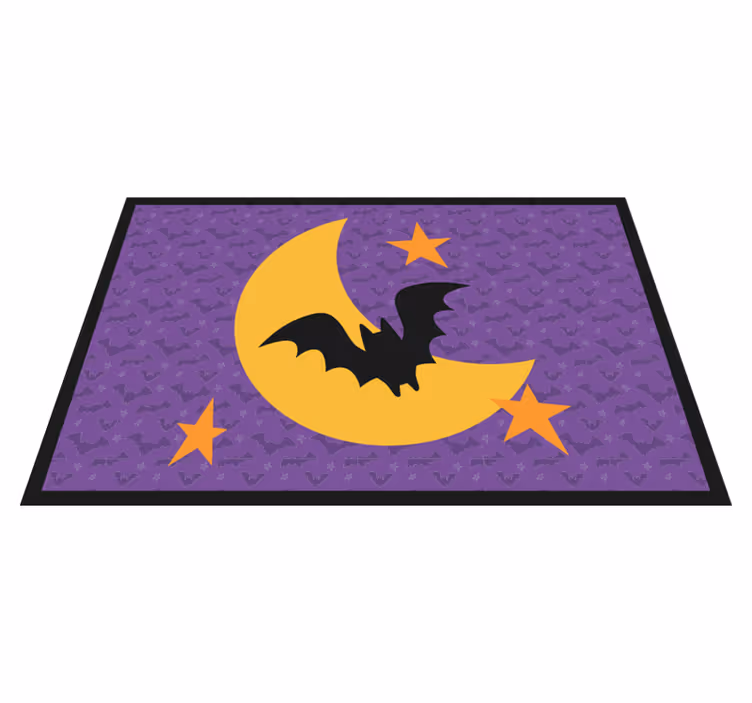 Ay yıldızları ve yarasa cadılar bayramı placemats - TenStickers