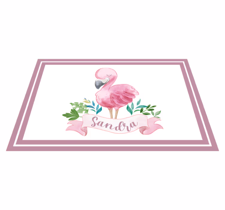 İsimli amerikan servis flamingo ve kurdele - TenStickers