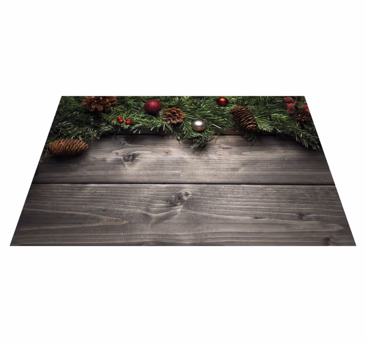 Tatil dekorasyon ahşap yılbaşı placemats - TenStickers