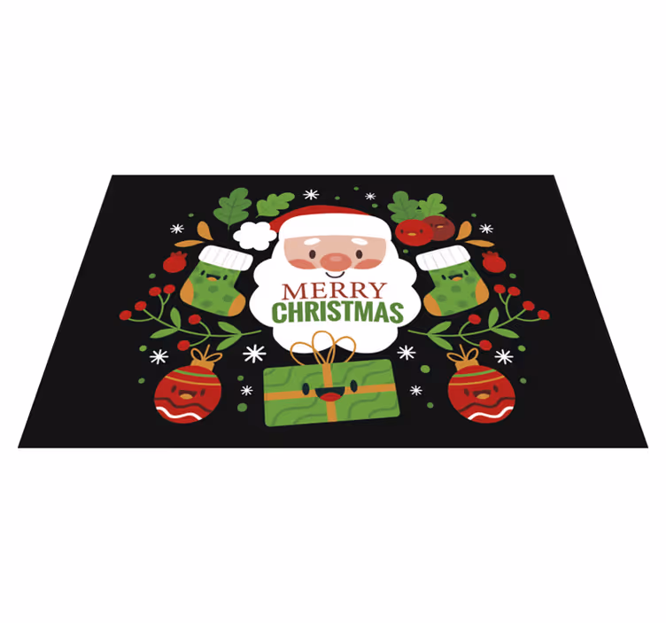 Noel amerikan servis neşeli santa İllüstrasyonu - TenStickers