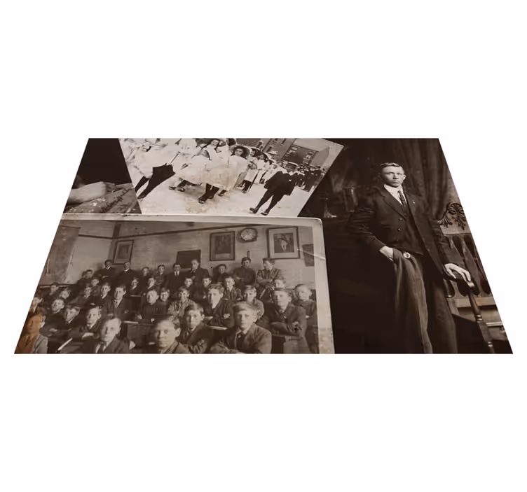 Ev amerikan servis vintage fotoğraf kolajı - TenStickers
