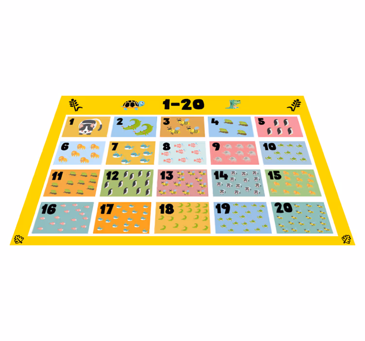 1 ila 20 çocuk servis altlığı hesaplayın - TenStickers