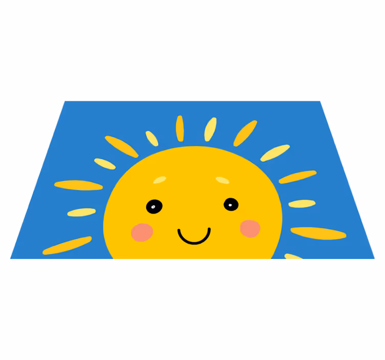 Yüzü dikdörtgen servis altlıklarıyla güneş - TenStickers