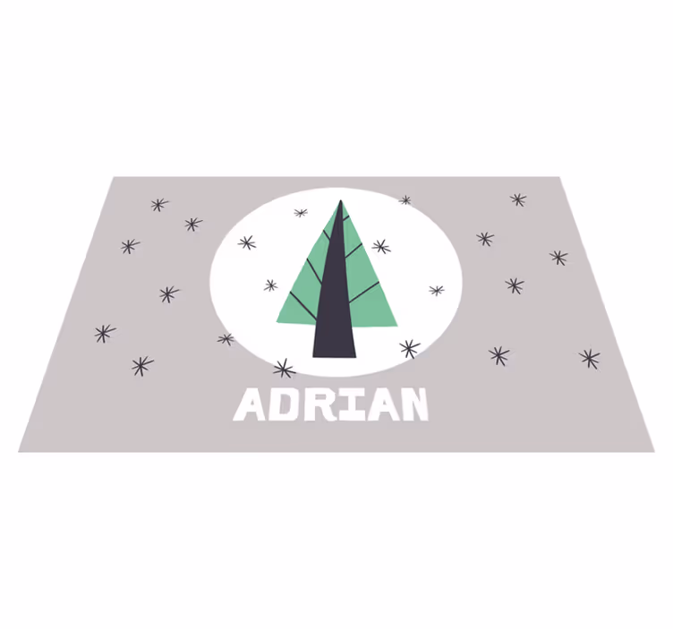 Kişiselleştirilmiş yılbaşı ağacı yılbaşı placemats - TenStickers