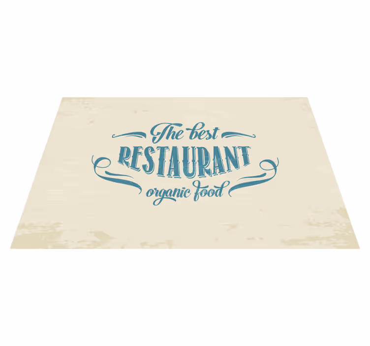 Metni amerikan servis - organik restoran gıdası - TenStickers