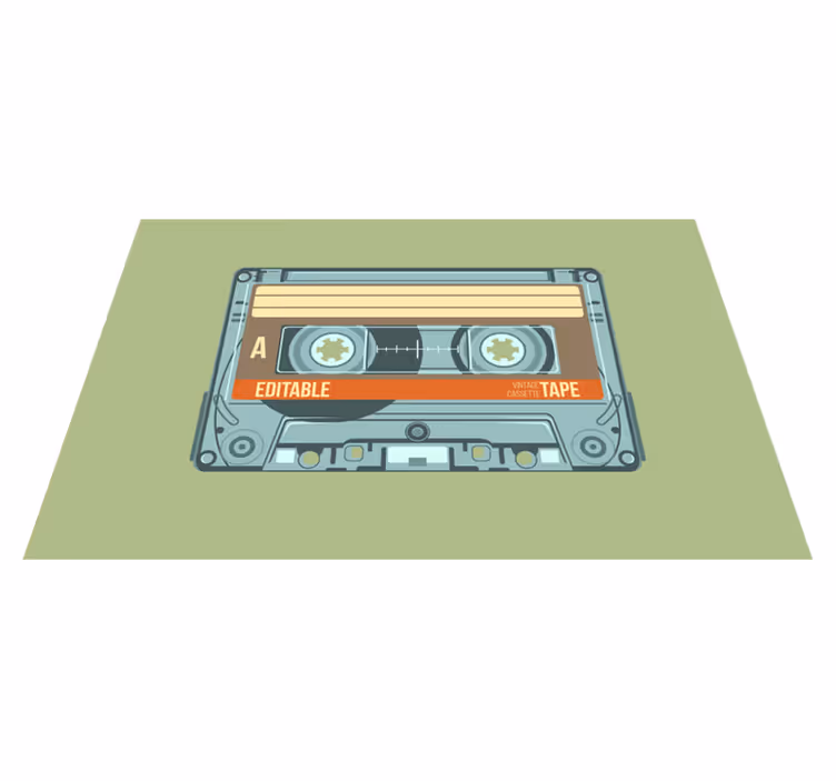Vintage kaset vinil servis altlığı - TenStickers