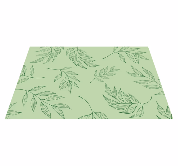 Yeşil çiçek arka plan restoran placemats - TenStickers