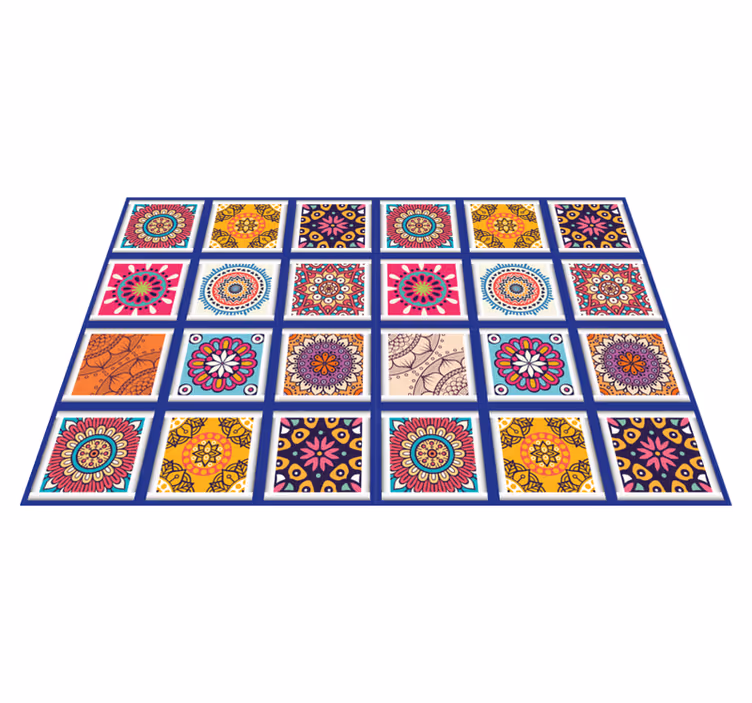 Orijinal amerikan servis geometrik Çiçek desenleri - TenStickers