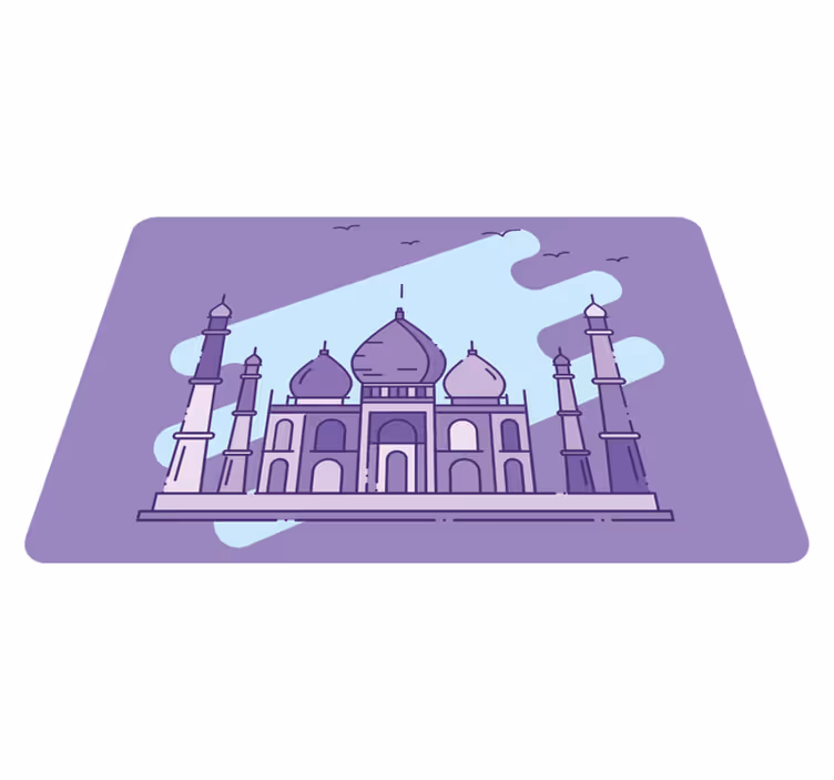 Modern amerikan servis taj mahal silueti - TenStickers