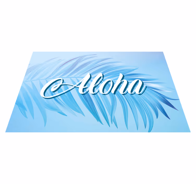 Metni amerikan servis aloha palm yaprakları - TenStickers