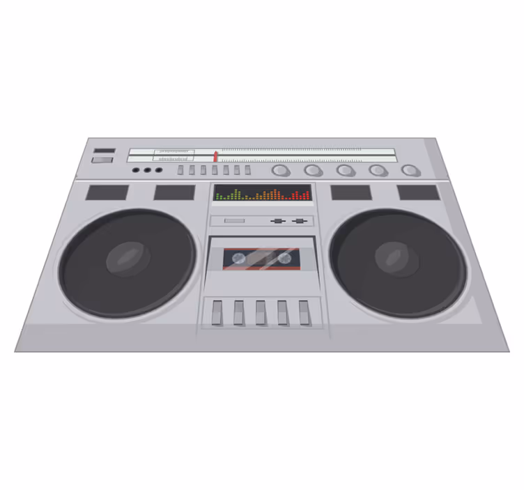 Orijinal amerikan servis retro boombox tarzı - TenStickers