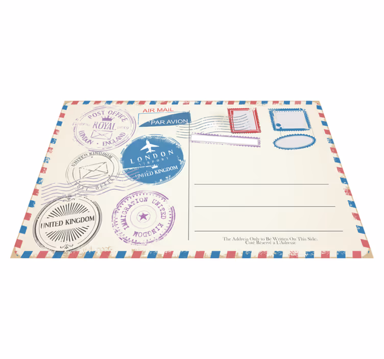 Metni amerikan servis seyahat pul koleksiyonu - TenStickers