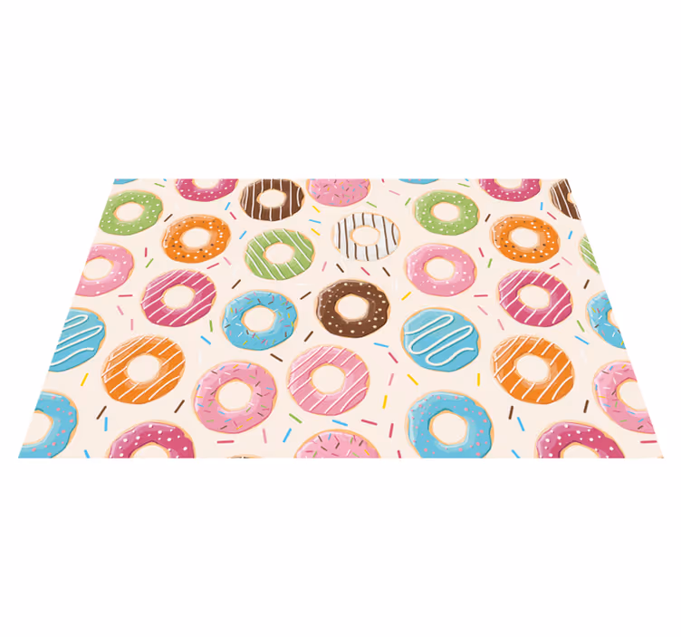 Çocuk amerikan servis renkli donut desenleri - TenStickers