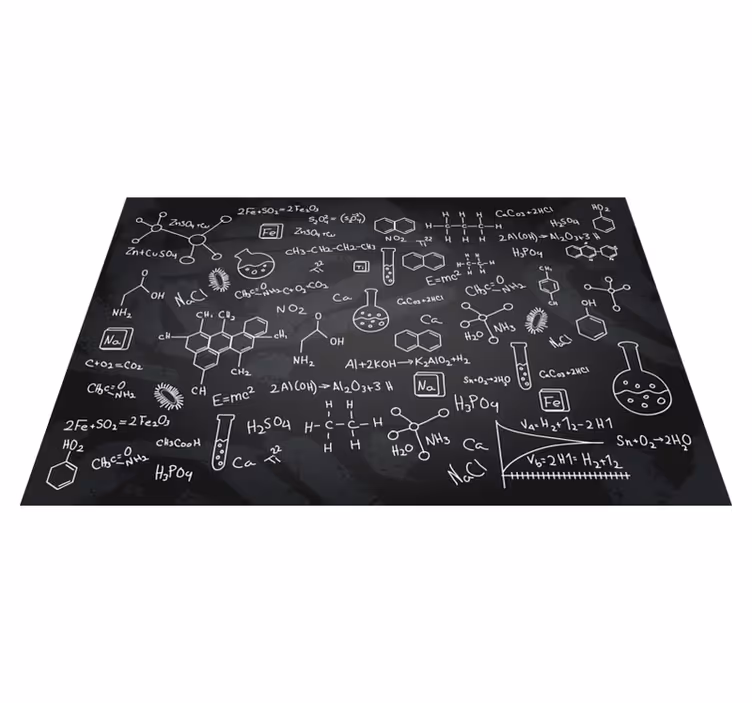 Kimya sembolleri vinil placemats - TenStickers