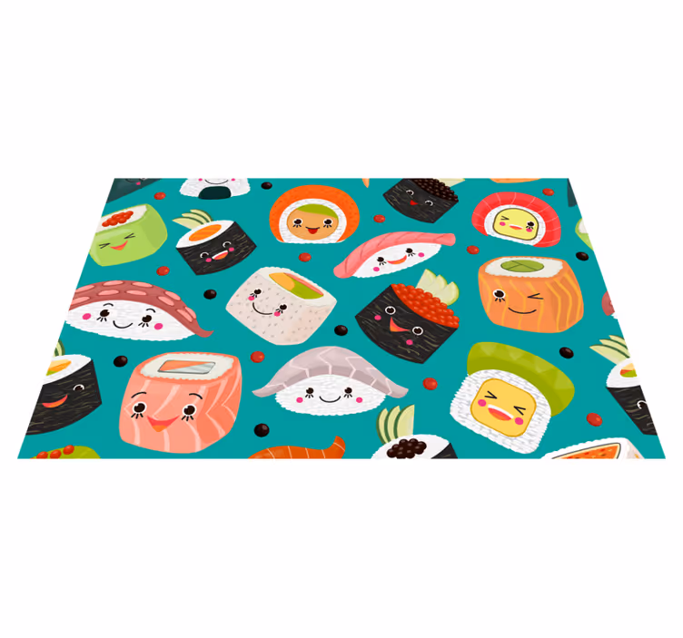 Çocuk amerikan servis - Şirin sushi karakterleri - TenStickers
