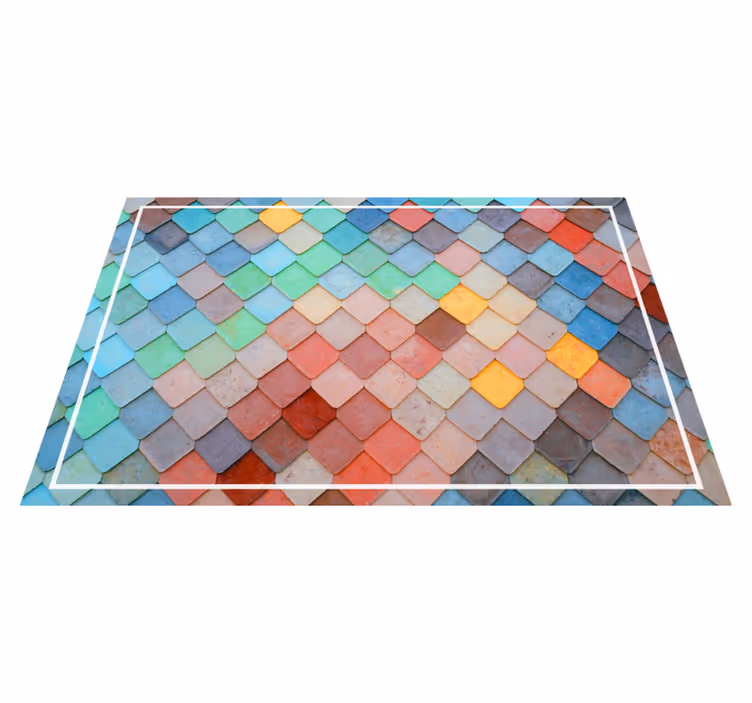 Kare set temalı vinil placemats - TenStickers