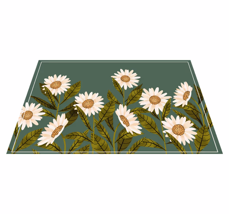 Gerçekçi papatyalar zarif placemats - TenStickers