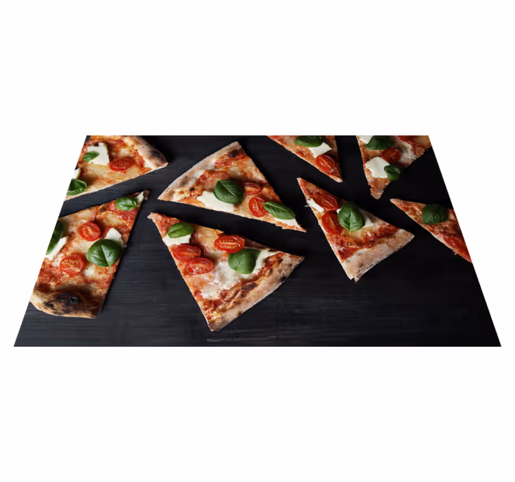 Pizza dilimleri vinil placemats - TenStickers