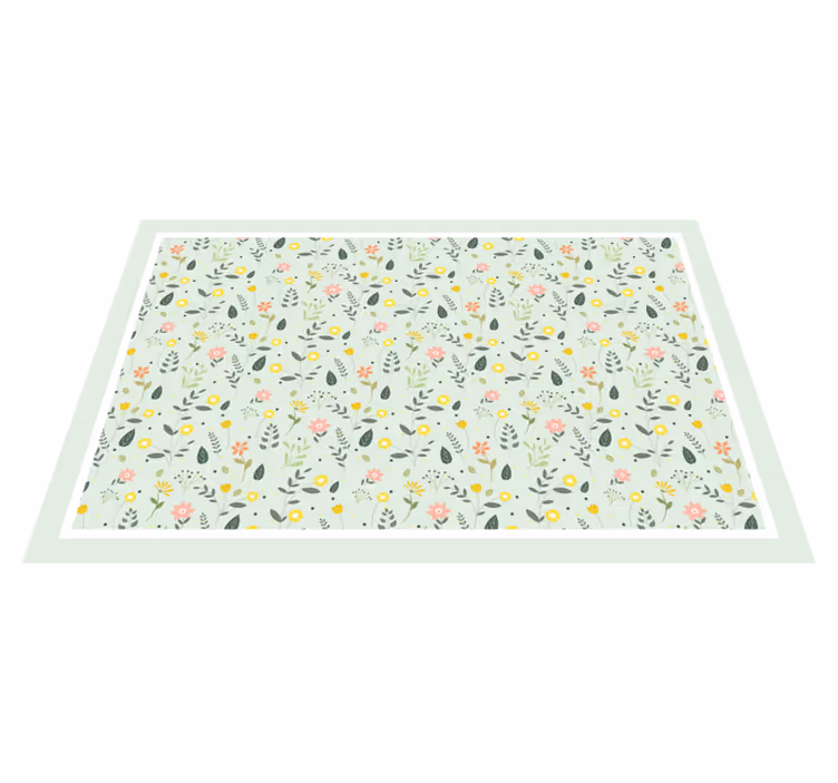 Arka plan placemats üzerinde zarif modern çiçekler - TenStickers