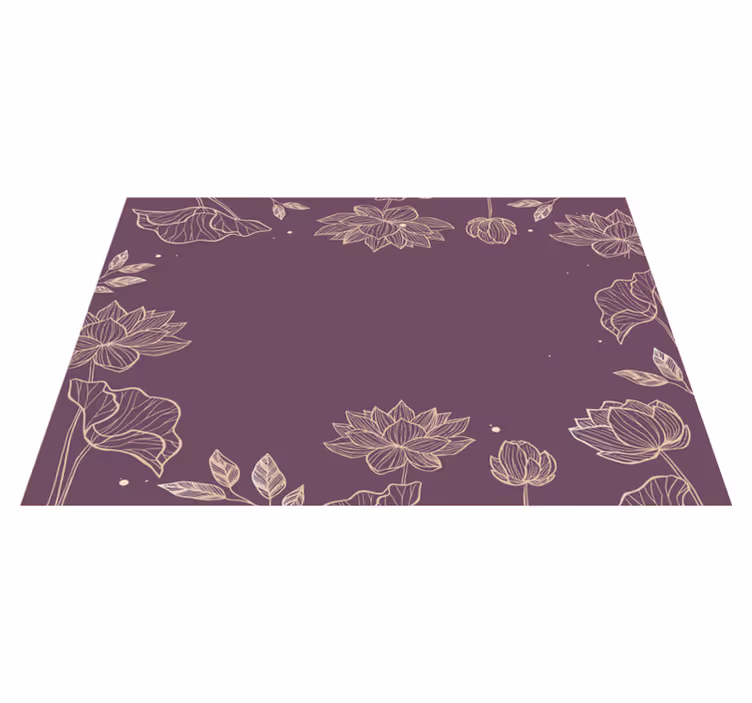 Zarif amerikan servis - Çiçekli lotus deseni - TenStickers