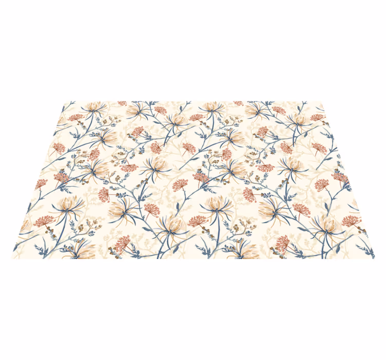 Vintage çiçekler modern placemats ayarla - TenStickers