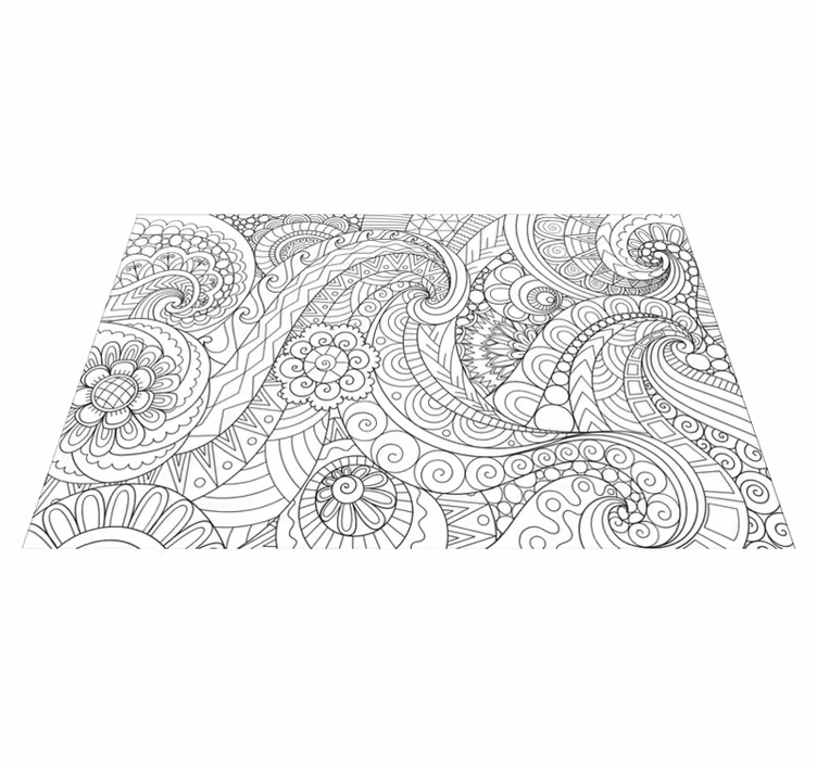 Mandala beyaz zarif placemats - TenStickers