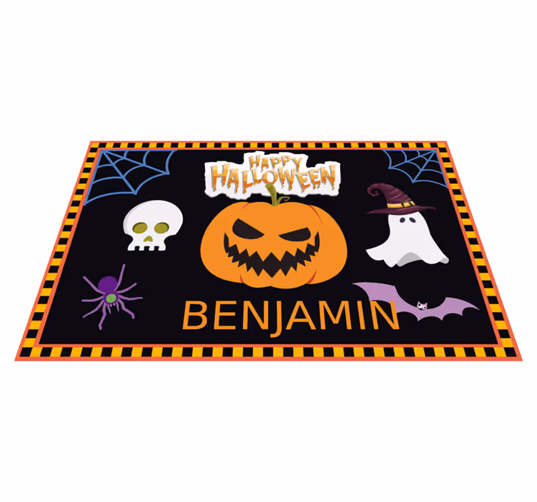 Isim placemats ile çocuklar cadılar bayramı deseni - TenStickers