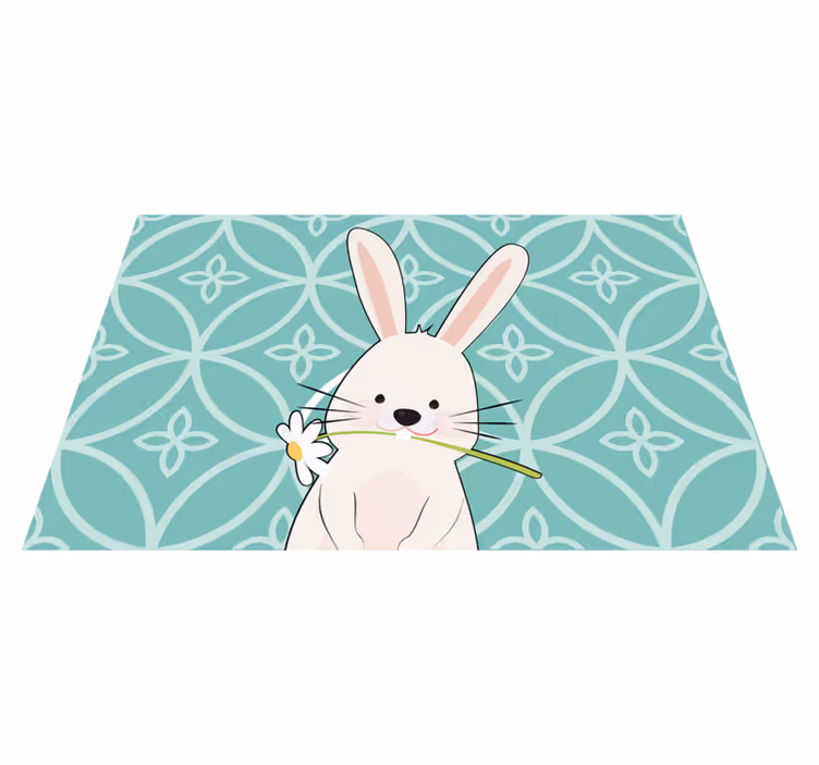 Bir tavşan çocuk placemats portresi - TenStickers