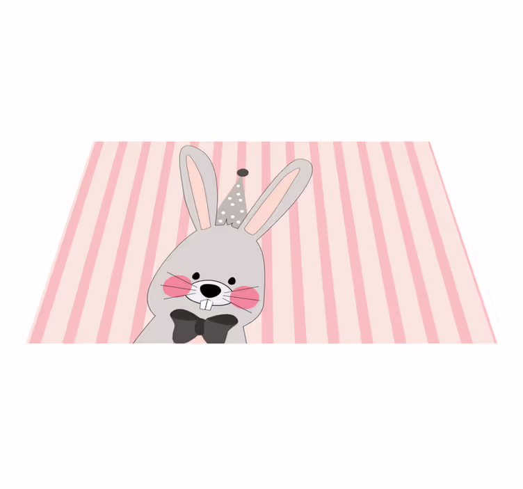 Akıllı doğum günü tavşanı çocuk placemats - TenStickers