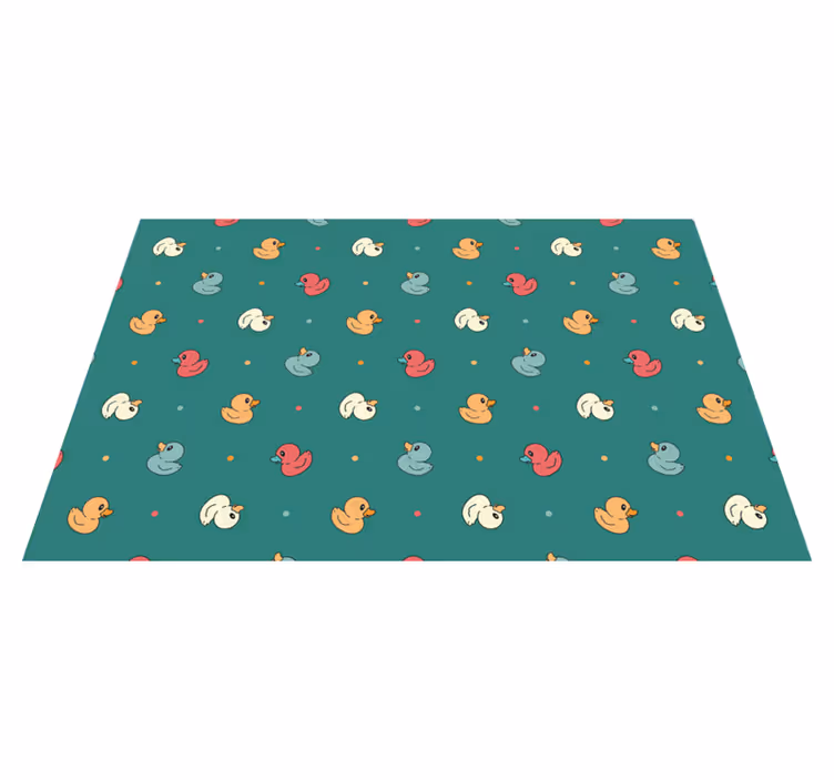 çok renkli lastik ördekler modern placemats - TenStickers