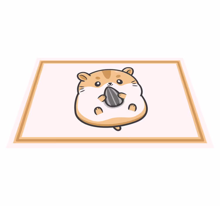 Sevimli hamster çizgi film modern servis altlıkları - TenStickers