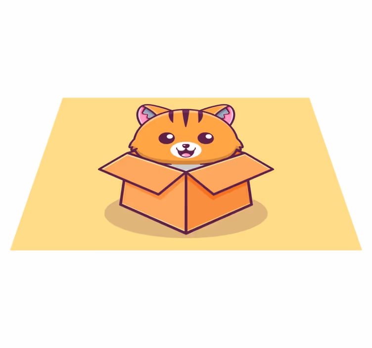 Çocuk amerikan servis mutlu kedi kutusu - TenStickers