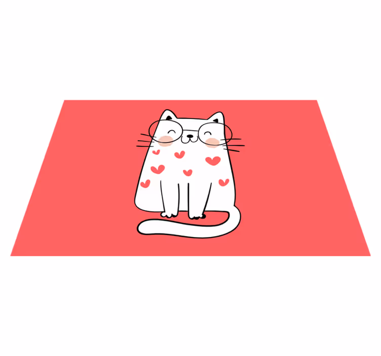 Çocuk amerikan servis sevimli kedi karakteri - TenStickers