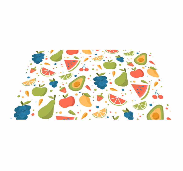 çizgi film meyve deseni orijinal placemats - TenStickers