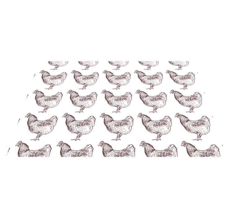 Horoz gri desen orijinal placemats - TenStickers