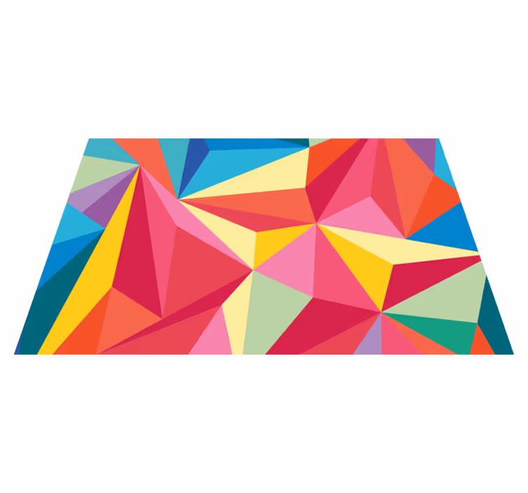 çok renkli geometrik görüntü orijinal placemats - TenStickers