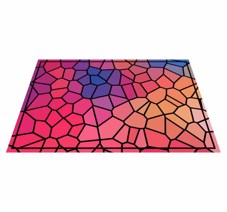 Canlı renkli geometrik orijinal placemats - TenStickers